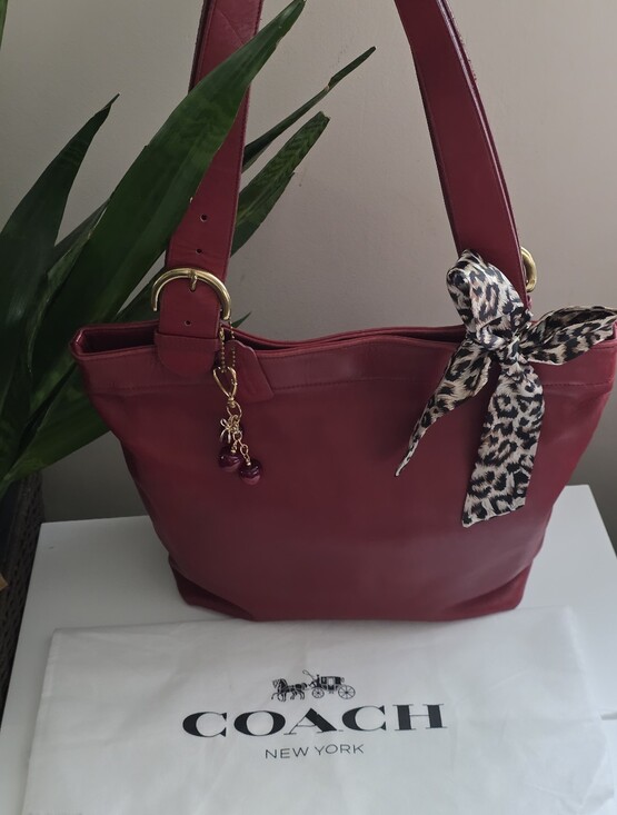 Coach Handbags - Coach Lafayette Tote Bag In Red Glove-tanned Leather